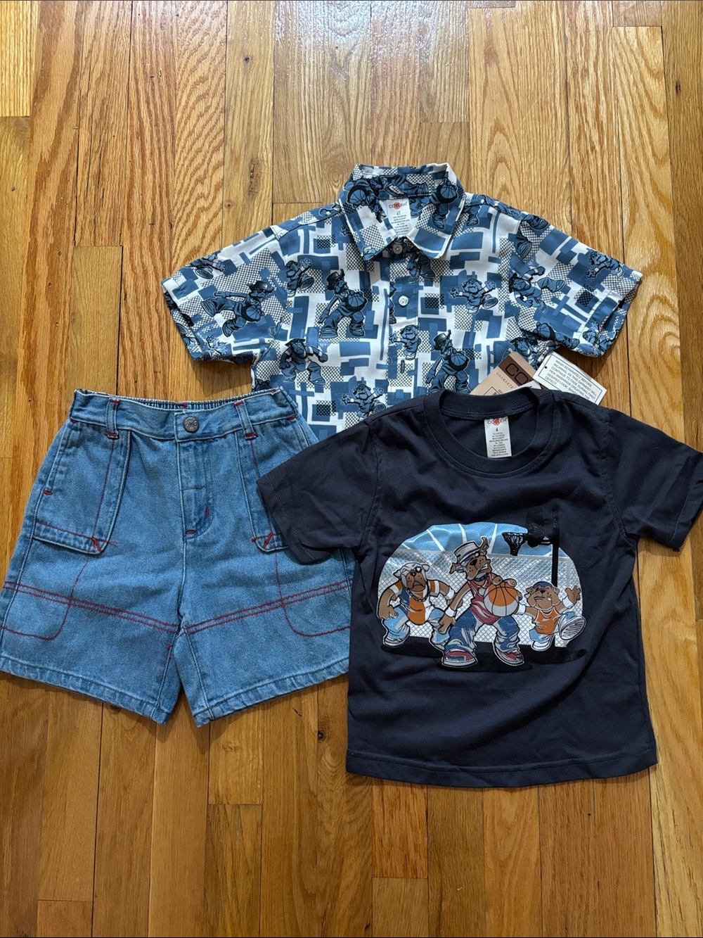 Cotler Kids Basketball Graphic Tee - Short Sleeve, Button-Down Shirt, Shorts